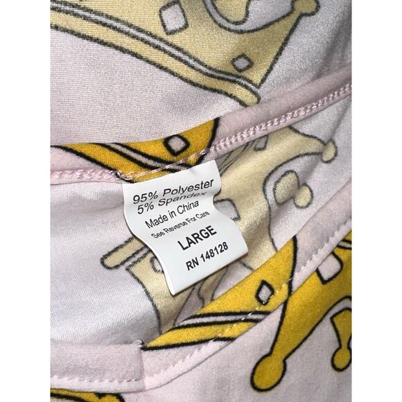 Mentally Exhausted 'Nap Queen' Pink Crown Sleep Pajama Shirt + Robe Size Large - Picture 3 of 7